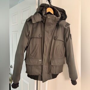 Nobis Cartel Grey Bomber Jacket - size Medium